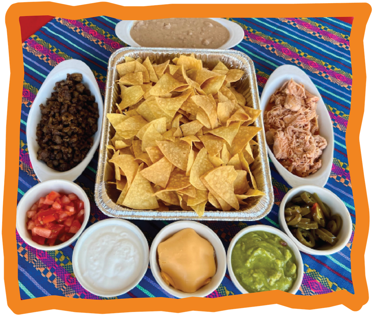La Grullensa Mexican Restaurant Catering - Nachos Fiesta - San Jose California